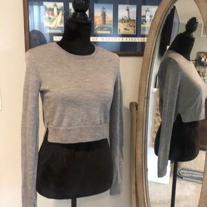 💯 Merino Wool Cropped long sleeve sweater